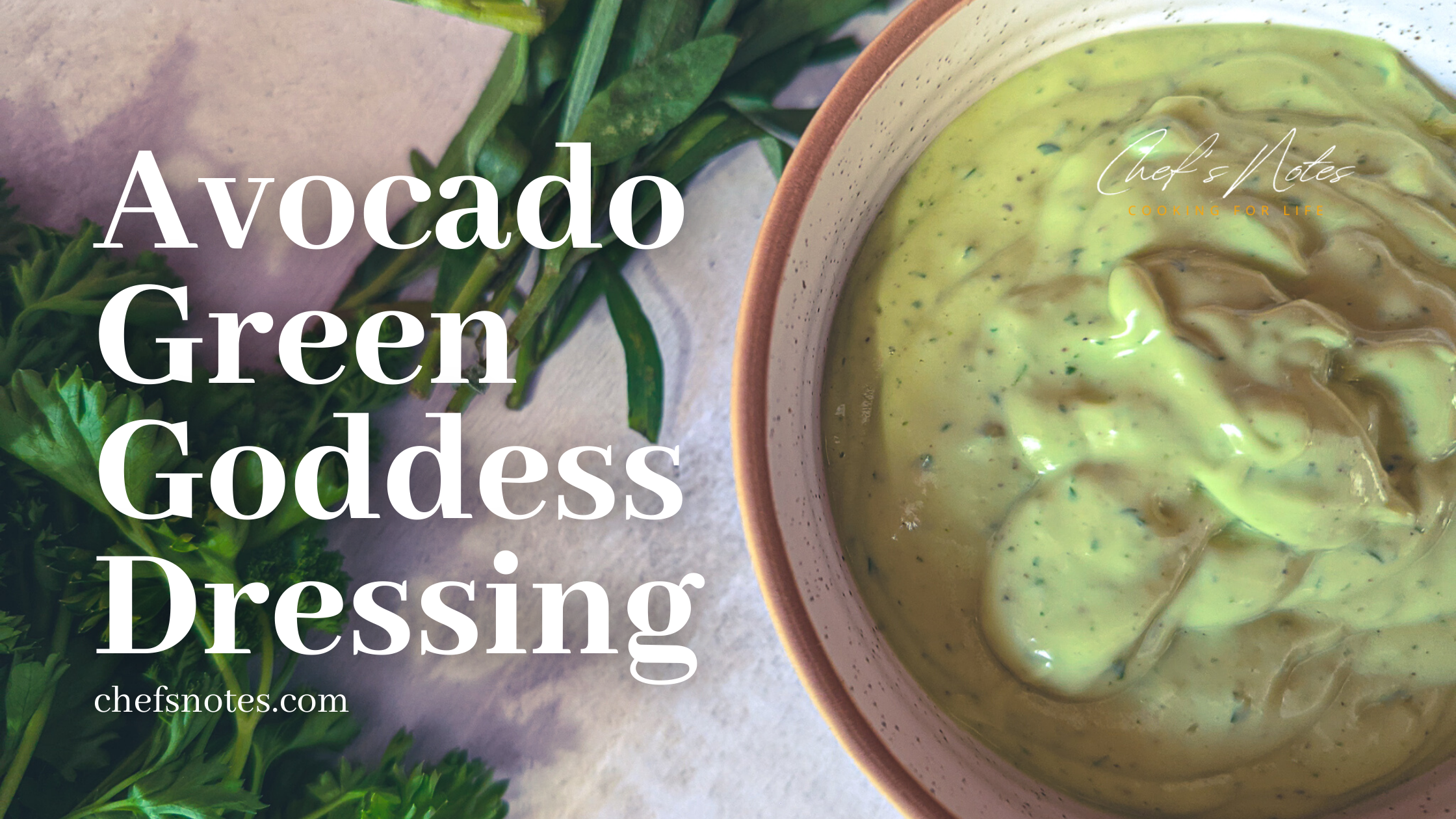 Avocado Green Goddess Salad Dressing